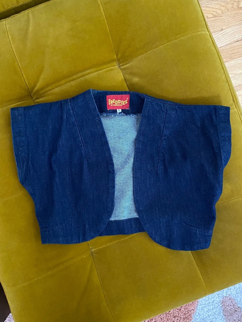 Freddies of Pinewood Denim Bolero - Rockabilly Size S